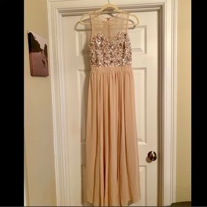 ASOS Blush Sequin Top Bridesmaid/Prom Dress US 4